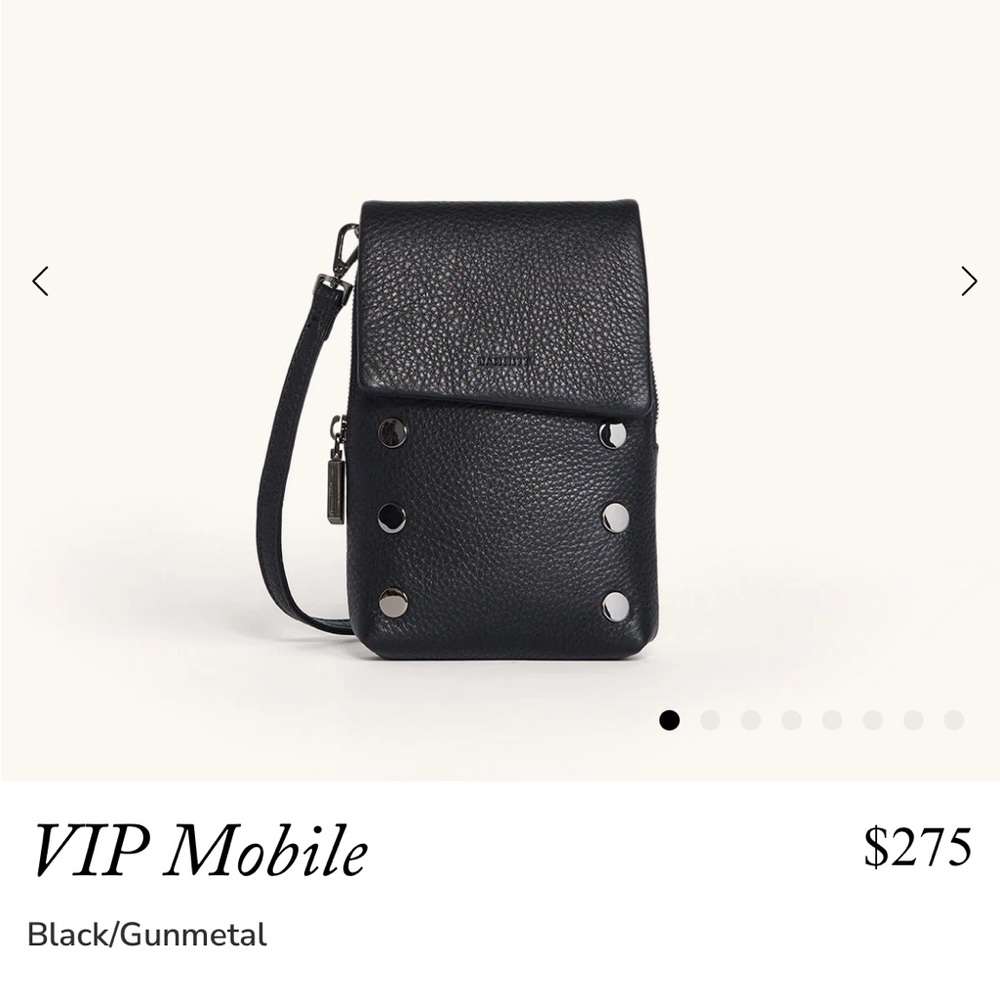 Hammitt VIP Mobile Black Leather Crossbody Bag